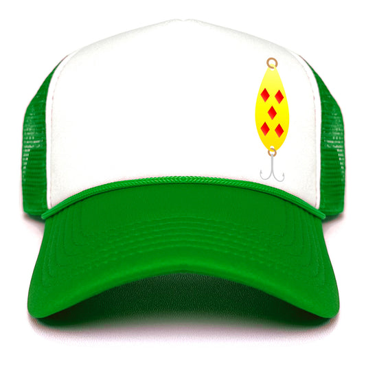 5 of Diamonds Hat - White